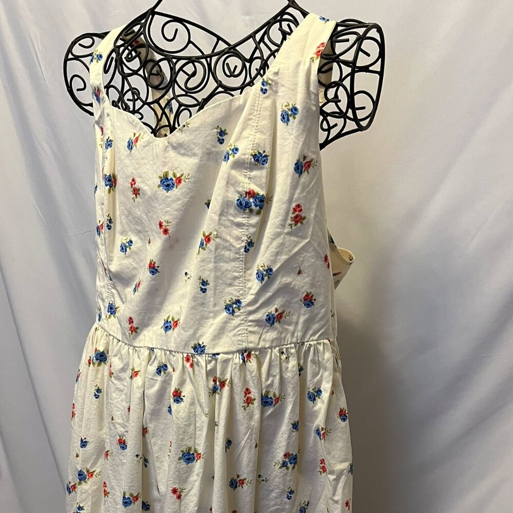 Old Navy White Floral Fit & Flare Cami Mini Dress — Size XL, New Without Tags - Picture 4 of 13